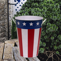 JH Vase en métal vintage pour rangement de fleurs rondes et grandes pour l'artisanat Style vintage attrayant
