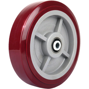 Hochleistungs-Doppelkugellager-Räder aus Rotem Polyurethan (PU) 4" 5" 6" 8", Schwerlastrollen mit Bremse für Werkbänke - Product Image 2