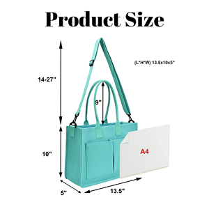 アメリカWAREHOUSE大容量キャンバストートバッグショッピングクロスボディトートバッグジッパーとポケット付き - Product Image 2