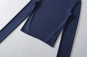 Camisetas de Rayón para <span class=keywords><strong>Mujer</strong></span>, Corte Ajustado, Estampadas, Manga Larga, Venta al Por Mayor, Camisetas Básicas Casuales - Product Image 6