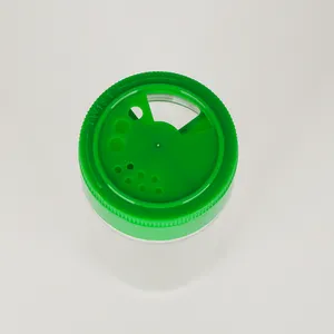 Flip Top Cap Poeder Fles Container Custom Glas Spice Fles Potten Met Plastic Spice Peper Deksel Zout Shaker Deksels Caps