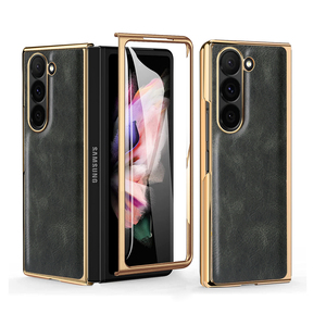 VIETAO Coque de <span class=keywords><strong>Téléphone</strong></span> <span class=keywords><strong>Portable</strong></span> Antichoc en Cuir PU, Design Professionnel avec Placage Électrolytique, <span class=keywords><strong>pour</strong></span> Z Fold 6 5 4 3 2 - Product Image 1