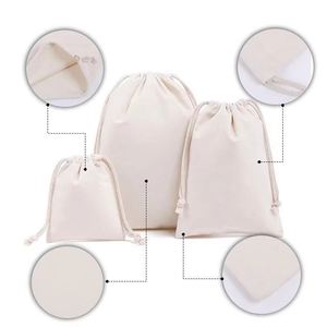 Bolsa de Algodón Impermeable con Doble Cordón y Asa de Cuerda, Personalizable con Logotipo, Marca XH, Tamaño Personalizable - Product Image 3