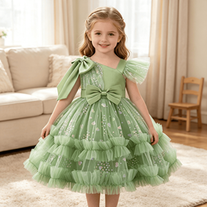 Vestido <span class=keywords><strong>de</strong></span> fiesta <span class=keywords><strong>de</strong></span> tul con lazo y lentejuelas en forma <span class=keywords><strong>de</strong></span> corazón <span class=keywords><strong>para</strong></span> niña pequeña, vestido formal <span class=keywords><strong>de</strong></span> cumpleaños o boda, venta al por mayor <span class=keywords><strong>de</strong></span> vestidos <span class=keywords><strong>para</strong></span> <span class=keywords><strong>niñas</strong></span> <span class=keywords><strong>de</strong></span> las flores - Product Image 3