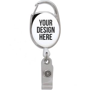Offres Spéciales mousqueton pivotant rétractable ABS personnalisable porte-clés bobine d'insigne rétractable avec crochet accessoire - Product Image 2