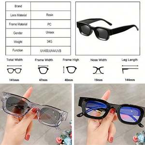 Gafas de Sol Polarizadas Cuadradas Pequeñas con Logotipo Personalizado, Estilo Retro Punk 2025, Protección UV400 para Conducir, para Hombre y Mujer - Product Image 4