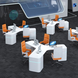 Zitai ราคาโรงงาน สถานีทํางาน เฟอร์นิเจอร์สํานักงานหรูหรา โต๊ะเขียนหนังสือ สถานีทํางาน <span class=keywords><strong>3</strong></span> คน พนักงานโต๊ะคอมพิวเตอร์ - Product Image 1