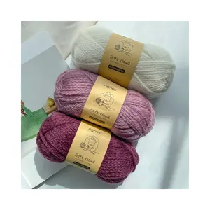 Knitting yarn suppliers alpaca wool blended yarn hand knitted scarf