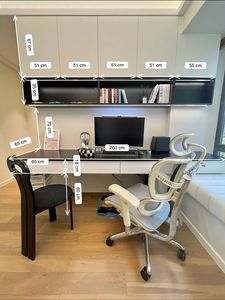 <span class=keywords><strong>Escritorio</strong></span> de Computadora de Madera Sólida Personalizado con Estantería para Oficina en Casa Moderna - Product Image 4