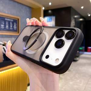 El soporte de succión magnética de metal IP 17 es adecuado para iPhone16ProMax, funda para teléfono móvil, sensación de piel 14, anticaída 15 - Product Image 4