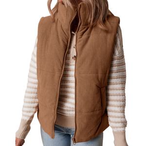 Chaleco de Algodón de Venta Directa de Fábrica, Chaleco Holgado de Moda con Cuello Alto para Mujer, Abrigo de Invierno para Mujer - Product Image 3
