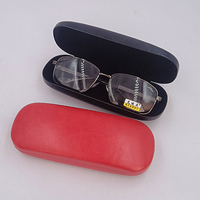 Étui à lunettes rigide en cuir PU avec fermeture magnétique, boîte de rangement rectangulaire pour lunettes avec monture métallique, logo personnalisé