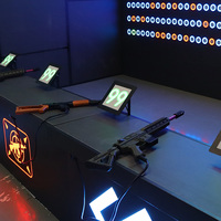 Système de simulation de tir au pistolet laser interactif mural avec cibles infrarouges multi-ID, jeux d'arcade 6-en-1 pour enfants/adultes