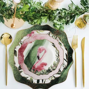 Weddings Decoration <b>Dinnerware</b> Sets Luxury Ceramic Dinner Plate Set Porcelain Plates - Product Image 6