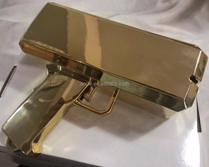 [Foto REAL] fábrica Original logotipo OEM cromo oro color negro surpreme efectivo dinero de Cannon arma - Product Image 1