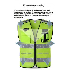 เสื้อกั๊กนิรภัยแบบปรับแต่งได้ สะท้อนแสงสูง มองเห็นได้ชัดเจน สำหรับเจ้าหน้าที่รักษาความปลอดภัยและผู้บริหารด้านความปลอดภัย - Product Image 3