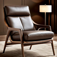 Fauteuil de direction inclinable minimaliste à dossier haut, ergonomique, avec coussin en cuir double couche, idéal pour la maison, le bureau ou le salon
