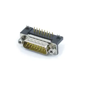 KinKuo D-SUB 15 Pin erkek konnektör DIP R/A tipi DB 15 D-SUB 15Pin konnektör PCB