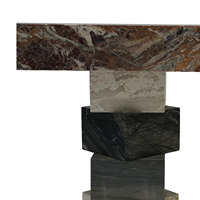 Table d'entrée console en marbre naturel au design de luxe