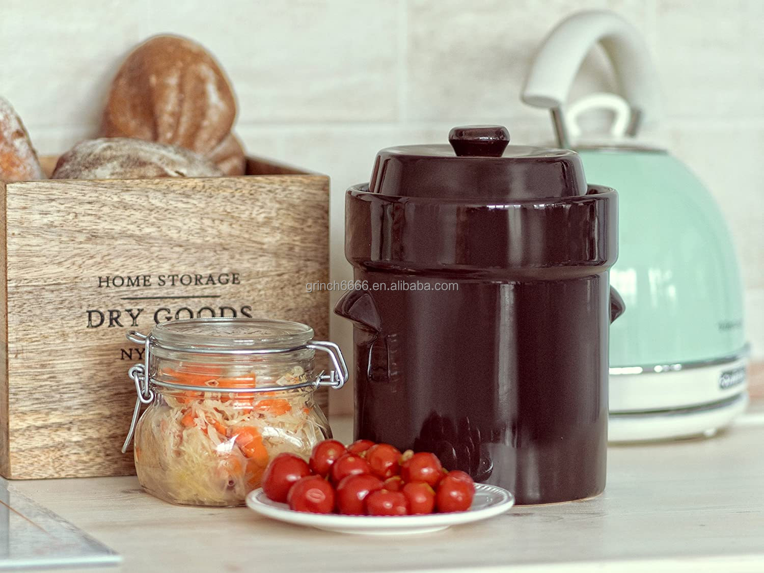 Pot De Fermentation Transparent En Plastique Pour Légumes Et Cornichons - Neuf