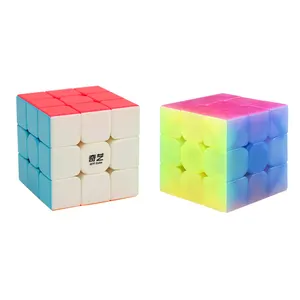 QiYi योद्धा W 3x3x3 Stickerless जेली जादू घन 3 परतों गति घन पेशेवर पहेली खिलौना के लिए बच्चों बच्चों उपहार