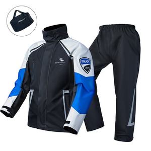 Waterproof Breathable Reflective Rain Suit Windproof Men Motorcycle <strong>Jacket</strong> Pants Set Rain Coat for Outdoor Camping Riding - Product Image 2