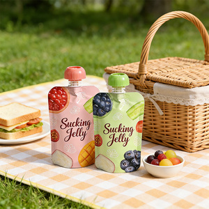 ホットセール 環境に優しい食品グレードプラスチック製 スタンドアップスパウトパウチ カスタム印刷 飲料ゼリーパウチ（スパウト付き） - Product Image 1