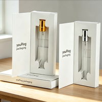 Flacon pulvérisateur de parfum en verre réutilisable de 3 ml, 5 ml, 10 ml, flacon d'échantillon de parfum rechargeable avec emballage en boîte en carton noir et blanc