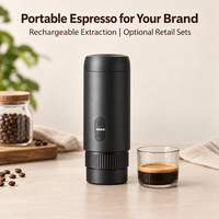 Machine à expresso portable rechargeable USB-C, cafetière électrique de voyage pour café moulu et petites capsules, logo personnalisé OEM