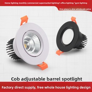 Focos <span class=keywords><strong>LED</strong></span> empotrados COB para techo, luces de ingeniería para hoteles y hogares, luces de pared antideslumbrantes, iluminación principal, 75 downlights - Product Image 2
