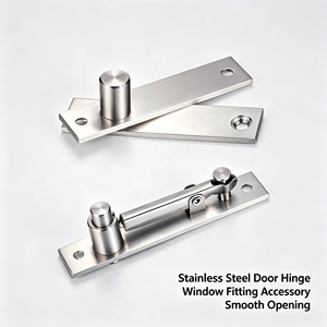 Charnière pivotante dissimulée en acier inoxydable pour porte moderne, réglable haut/bas, robuste, pour porte de douche, rotation à 180 degrés - Product Image 4