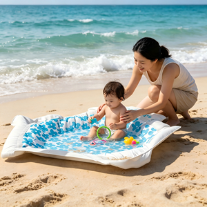Tapete de Juego con Aspersor de Agua <span class=keywords><strong>para</strong></span> Niños, Duradero y de Primera Calidad, con Estampado Floral, Antideslizante, de PVC, <span class=keywords><strong>para</strong></span> Diversión en el Jardín, la Playa o al Aire Libre en Verano - Product Image 6