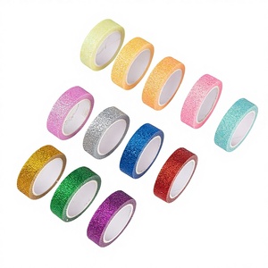 Ruban adhésif décoratif scintillant coloré, facile à déchirer, amovible, pour travaux manuels, fournitures artistiques pour enfants, projets DIY - Product Image 6