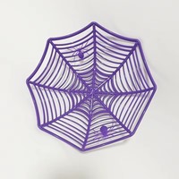 Halloween decoratie 2026: zwarte spinnenweb schaal, fruitplateau, snoep- en biscuitset, mandje, schaal, Halloween feestbenodigdheden