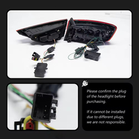 Feux arrière LED complets modifiés pour Audi A3 berline 2013-2019, lentille rouge, feux stop arrière, pièces de rechange pour éclairage automobile