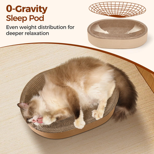 Rascador para Gatos Ovalado Clásico, Nido Todo en Uno, Duradero, Resistente al Desgaste, Antideslizante, Sin Desprendimiento, Extra Grande - Product Image 2
