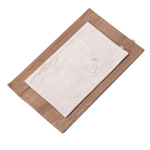 Juego de Alfombrillas de Té de Lino y Algodón Bordado Estilo Chino Wuxi Hall, Alfombrilla Brocada Lavable y Aislante del Calor para Ceremonia del Té - Product Image 5