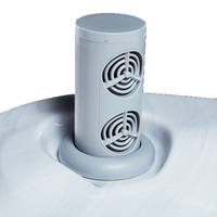 Spa familial extérieur VIRLUX, baignoire moderne pour 6 personnes, bain à remous en acrylique avec transat et 54 jets pour le bien-être en plein air, certifié CE