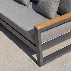 Đồ Nội Thất Ngoài Trời 6 Chỗ Ngồi Khách Sạn L-Hình Dạng Chỗ Ngồi Nhóm Patio Góc Sofa Không Thấm Nước Vườn Sofa Bộ - Product Image 4
