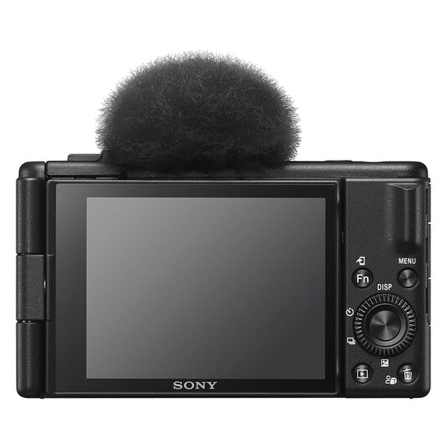 So Ny ZV-1F Mirrorless DSLR Camera HD Vlogging Body with Recording Capture Features SD Memory Card Compatible Black & White