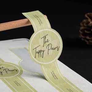 Autocollant en papier blanc avec logo personnalisé, papier texturé <span class=keywords><strong>de</strong></span> luxe, impression à l'<span class=keywords><strong>encre</strong></span> <span class=keywords><strong>noire</strong></span>, étiquette rectangulaire personnalisée, faible MOQ, vente en gros d'usine - Product Image 5