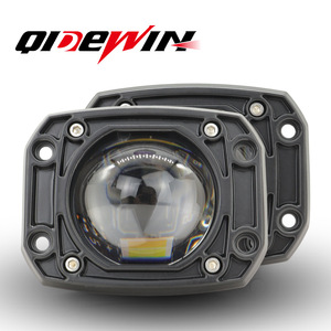 3 Inch Square Motorcycle <b>Spotlight</b> 64mmx80mm Die Cast Aluminum Condensing Lens Front Light for Retrofit Upgrade - Product Image 4