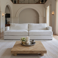 Ensemble de canapés sectionnels modernes en bois massif, mobilier haut de gamme pour salon, appartement, hôtel, villa, couleur personnalisable en tissu