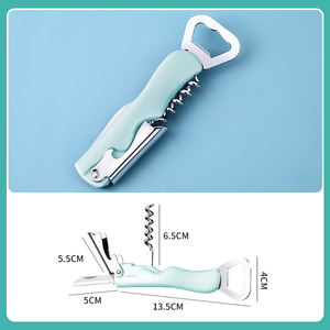 Promotie Wijnflesopener Sleutelhanger Multifunctionele Bierflesopener Lederen Roestvrijstalen Flesopener - Product Image 3