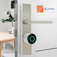 Cylindre de serrure intelligent à profil européen Aurelysse, application Tuya, sans clé, antivol, indice d'étanchéité IP65 pour porte de maison