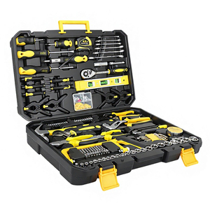 Ensemble d'outils multifonctionnels de 198 pièces pour la menuiserie et la réparation automobile, kit d'outils en acier au carbone à commande manuelle - Product Image 1