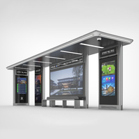 Abri de bus avec couvercle, fabrication chinoise d'abris de bus Zemso pour la publicité sur les stations de bus