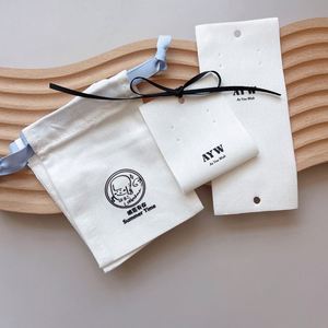 Small Custom Organic Cotton <b>Drawstring</b> Bags Eco-Friendly Muslin Canvas String <b>Pouch</b> - Product Image 2