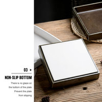 Оптовая продажа по 8 дюймовые Керамические matte white глубокая тарелка, современные ресторанные фарфоровой посуды квадратной формы обеденные тарелки