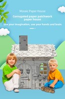 Maison de puzzle 3D en papier créative faite à la main, jouet de montage DIY, maisonnette pour enfants de maternelle